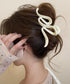 バンスクリップ大人 ヘアクリップおしゃれ 韓国風ヘアアクセサリーしっかり留まる ウェーブヘアクリップこなれ感 ヘアアレンジ簡単まとめ髪 ハーフアップクリップ大きめ 92YIPAI-001